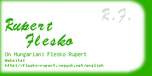 rupert flesko business card